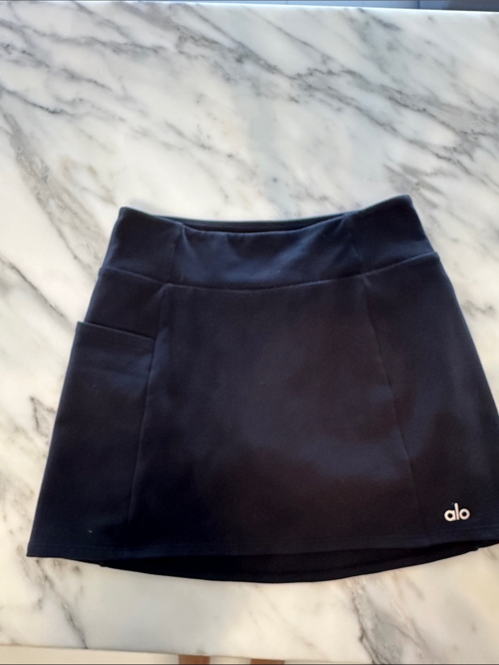 ALO Yoga Black Athletic Skort with Side Pocket